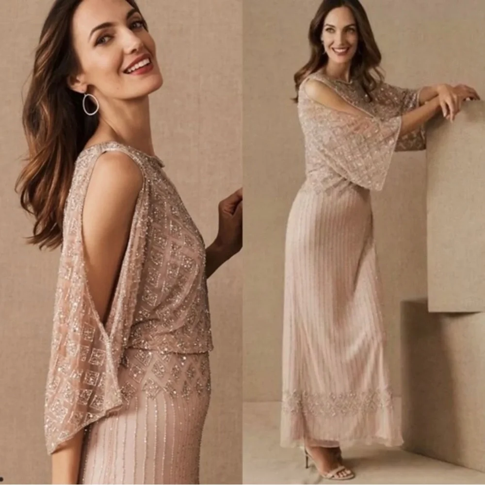 NWT BHLDN Bathilda Beaded Gown Maxi Dress - Picture 3 of 13